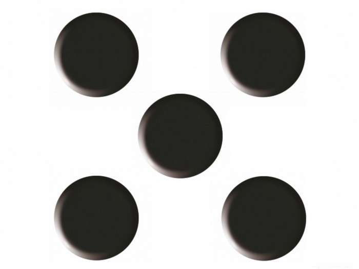 MAGNESY BIUROWE OKRĄGŁE 30MM/5SZT TETIS CZARNE