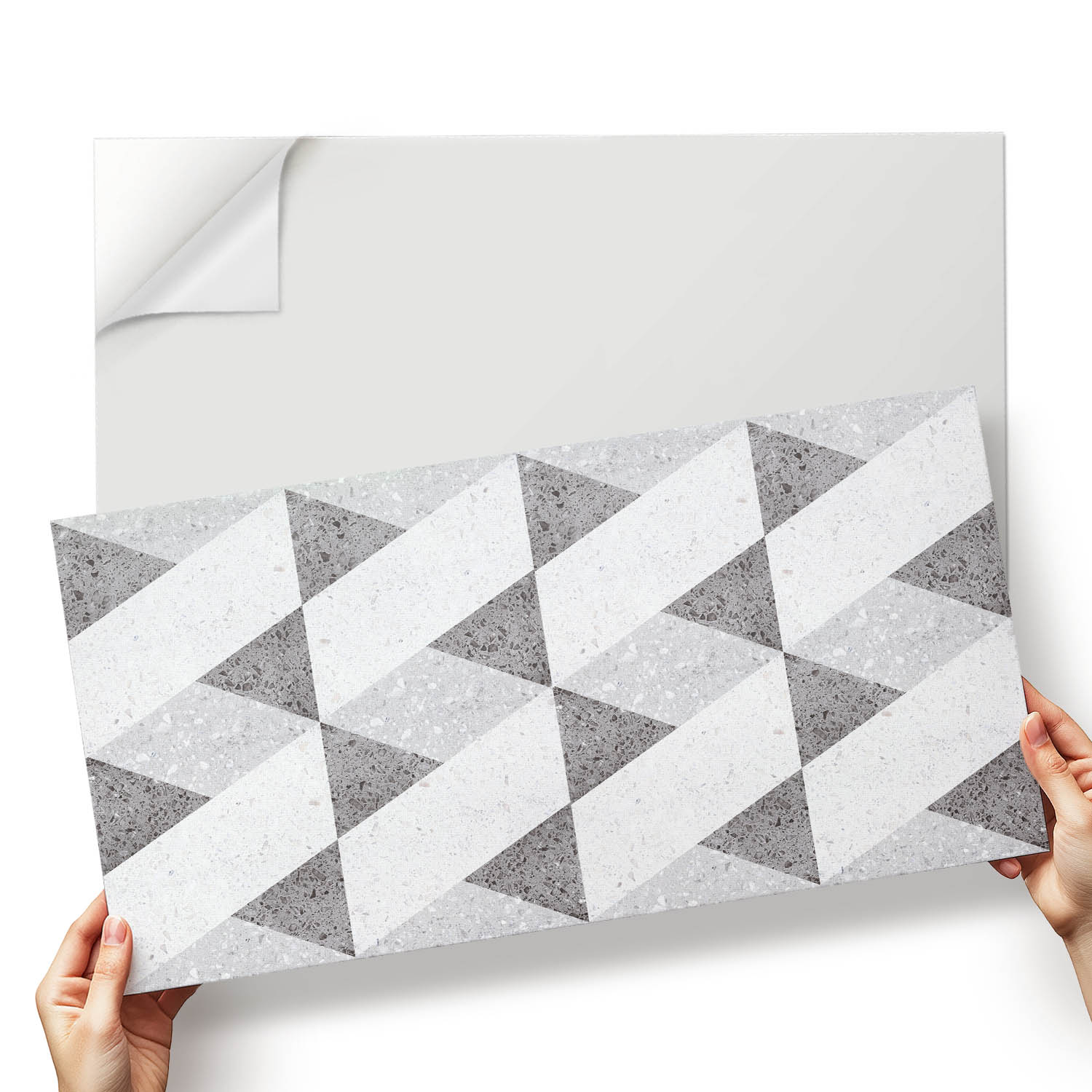 Vinylové nástěnné dlaždice Geometrické kombinace v kontrastech 6x60x30 cm