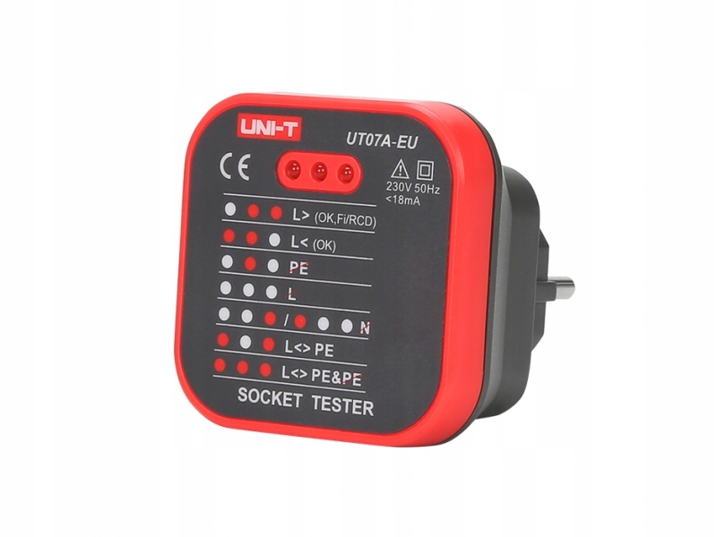 Tester gniazd sieciowych Uni-T UT07A-EU MIE0270