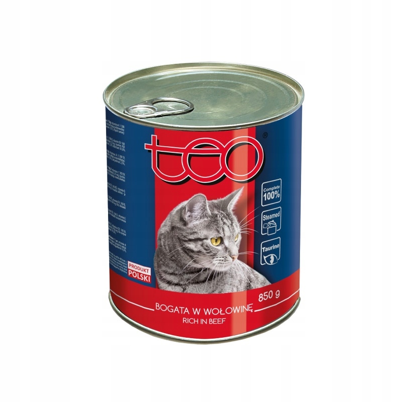 Teo bohaté na hovězí maso Krmivo mokré pro kočky 850 g
