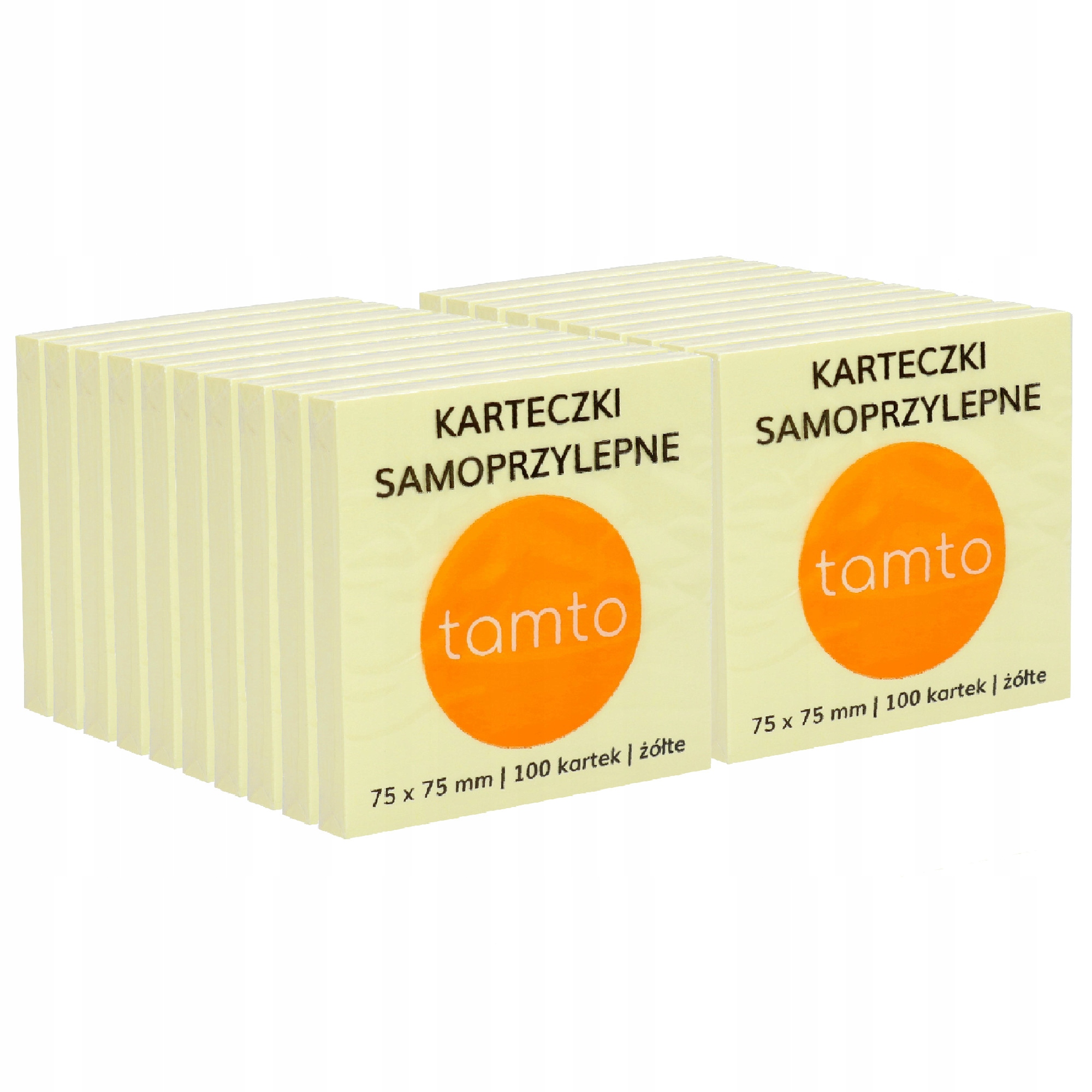 

Karteczki samoprzylepne 75x75/100 żółte 20szt.