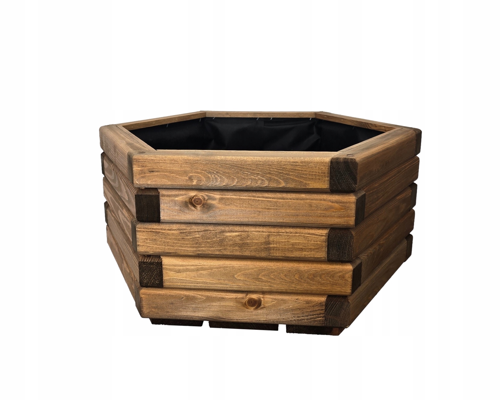 Záhradný kvetináč, drevený, Aksamitka 60/53/30 Tek veľký, Impregnant