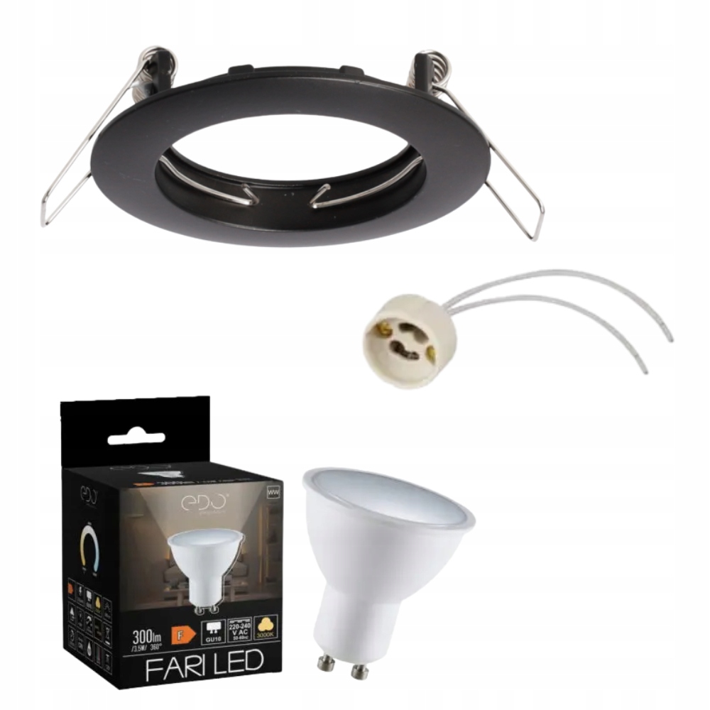 

Zestaw oprawa Led Ziva Black GU10 5,5 neutral