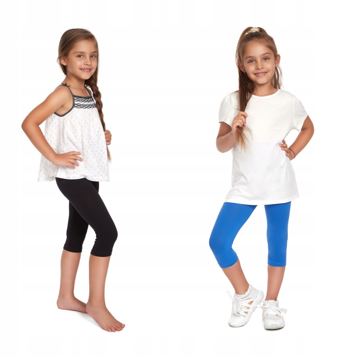 

Zestaw 2X Legginsy Dziecięce 3/4 Getry 116