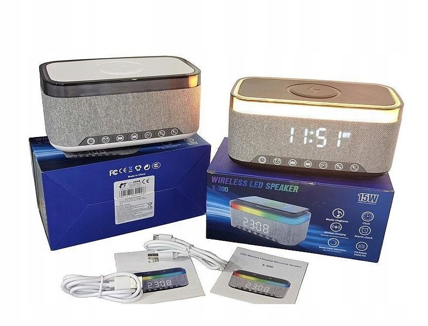 Głośnik Z Zegarem, Radio, Budzik Usb 15W