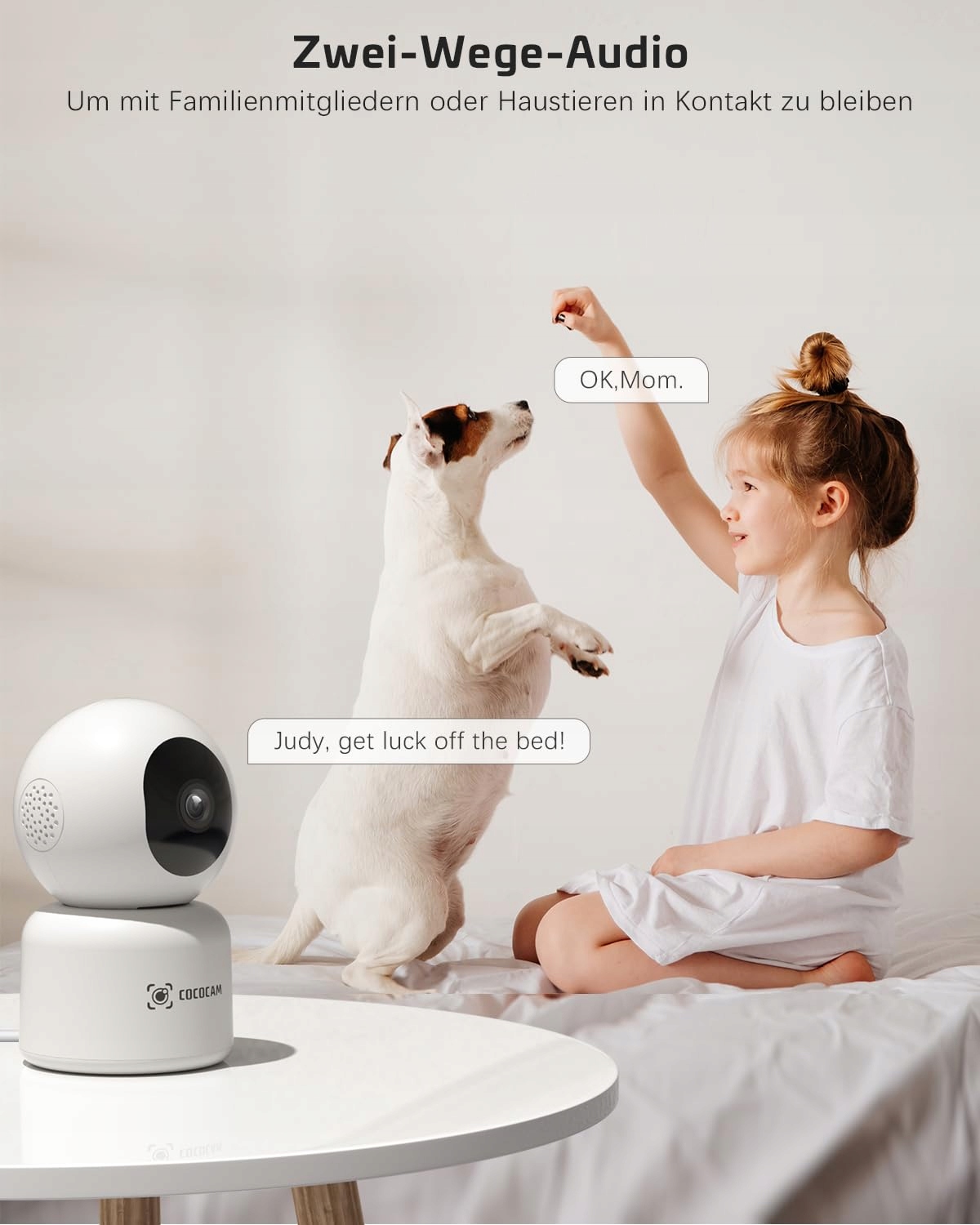 COCOCAM Kamera Wewnętrzna 5MP WiFi 24h Nagrywanie Ruch Audio Alexa — miniatura 3