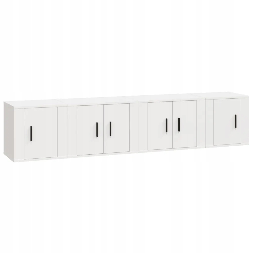 Zestaw Szafek Tv Białe 4szt. 57x34.5x40/40x34.5x40 cm