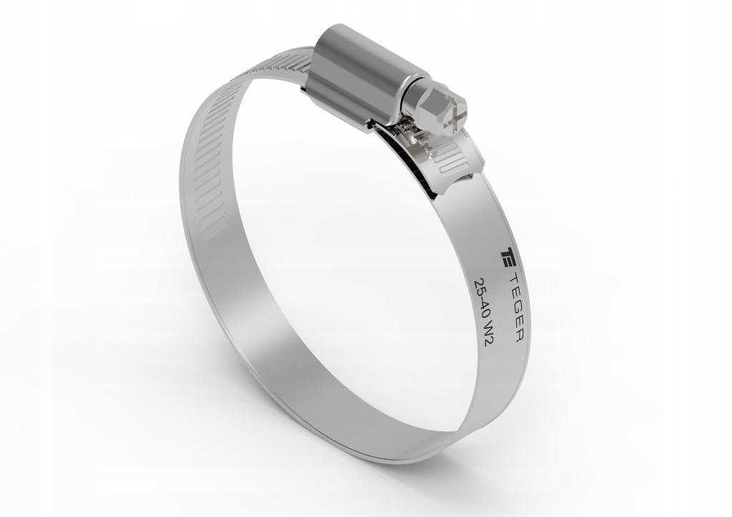 Opaska ślimakowa 25-40 nierdzewna 12mm Teger