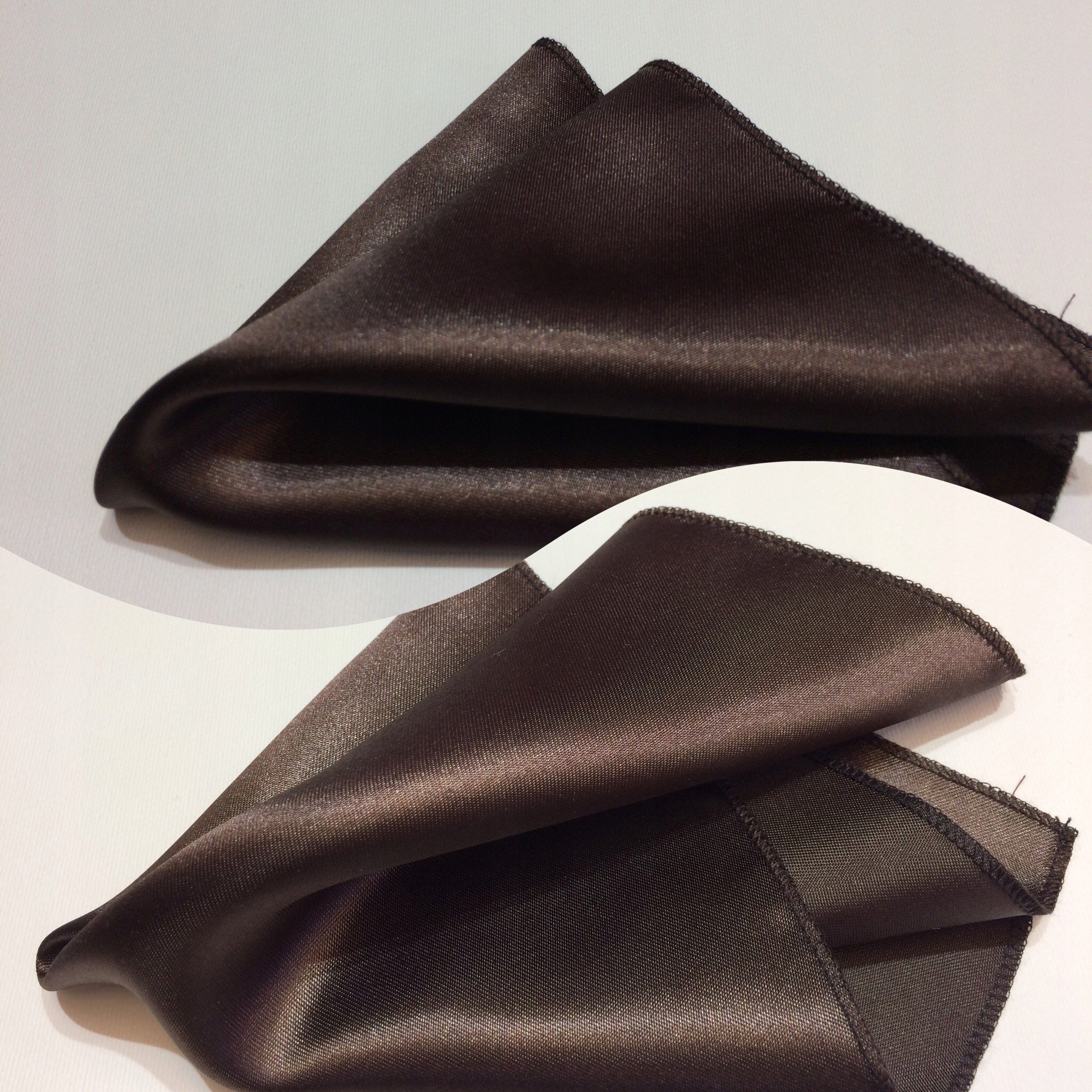 Brązowa poszetka chusteczka wypustka do kieszonki