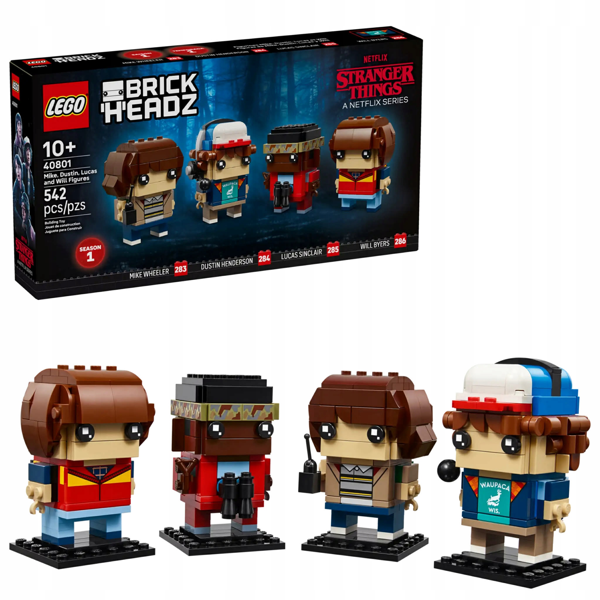 Lego 40801 Brickheadz Netflix Stranger Things Sada Figurek 542 Dílků
