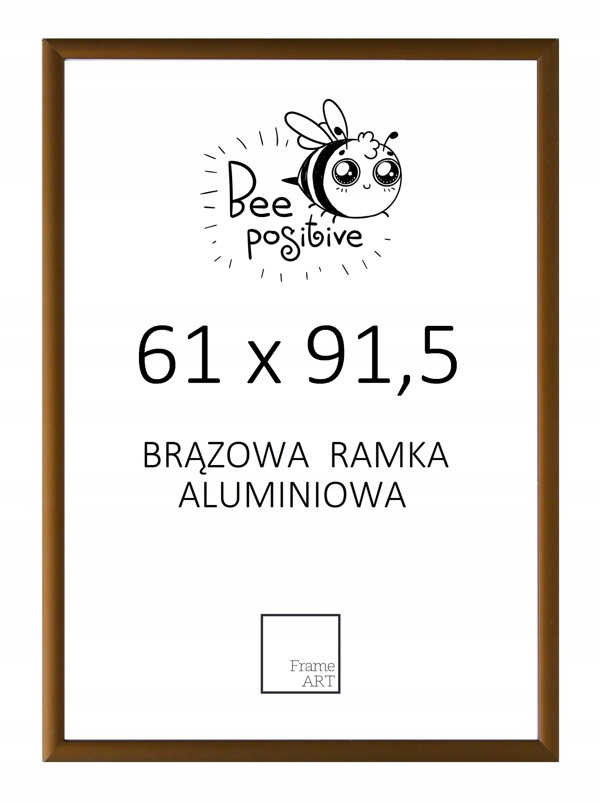 

Brązowa Rama 61x91,5 Aluminiowa 91,5x61 Plakat