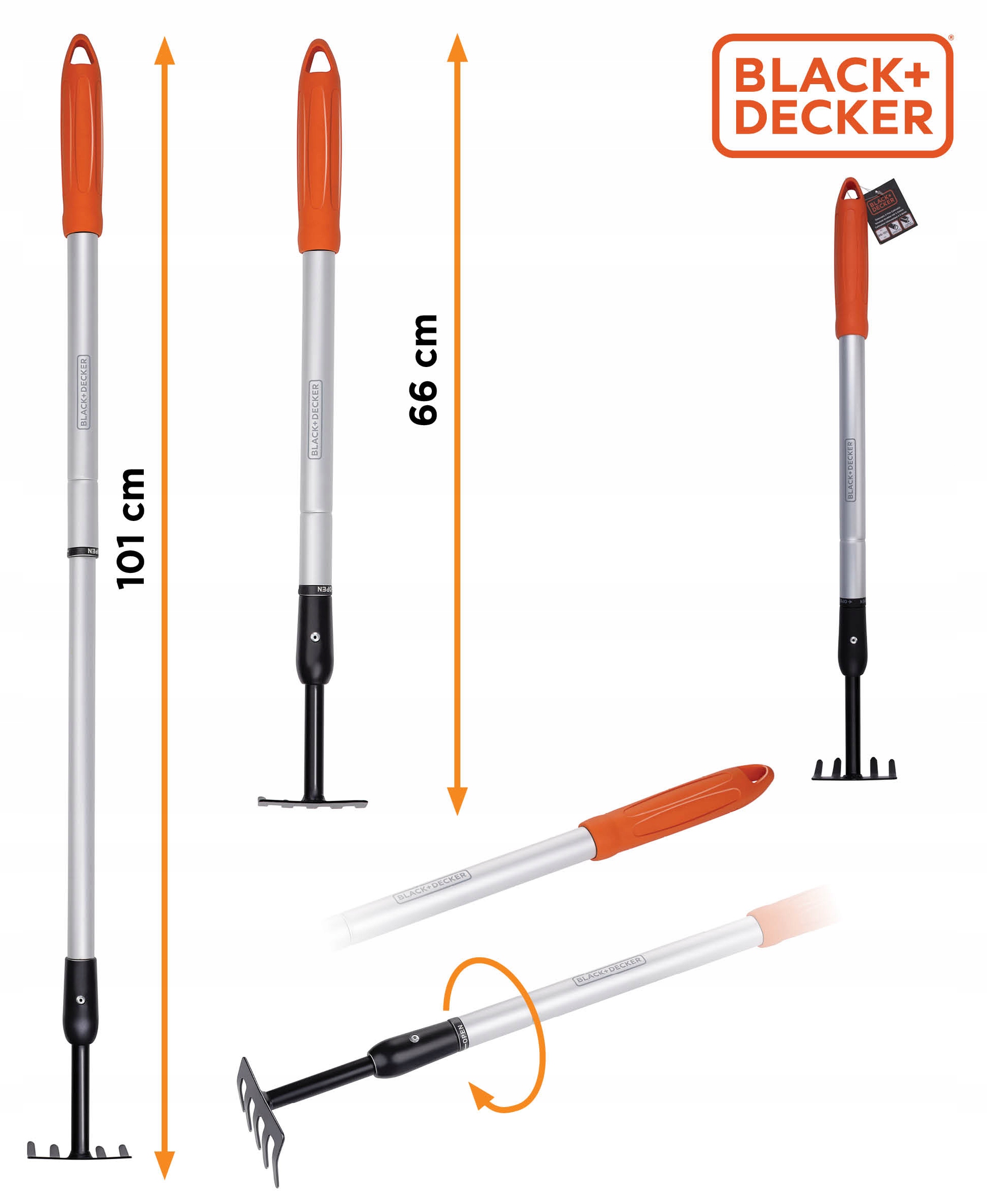 KULTYWATOR RĘCZNY Black&Decker GRABIE SPULCHNIACZGLEBY OGDOROWY AERATOR Waga narzędzia 414 kg