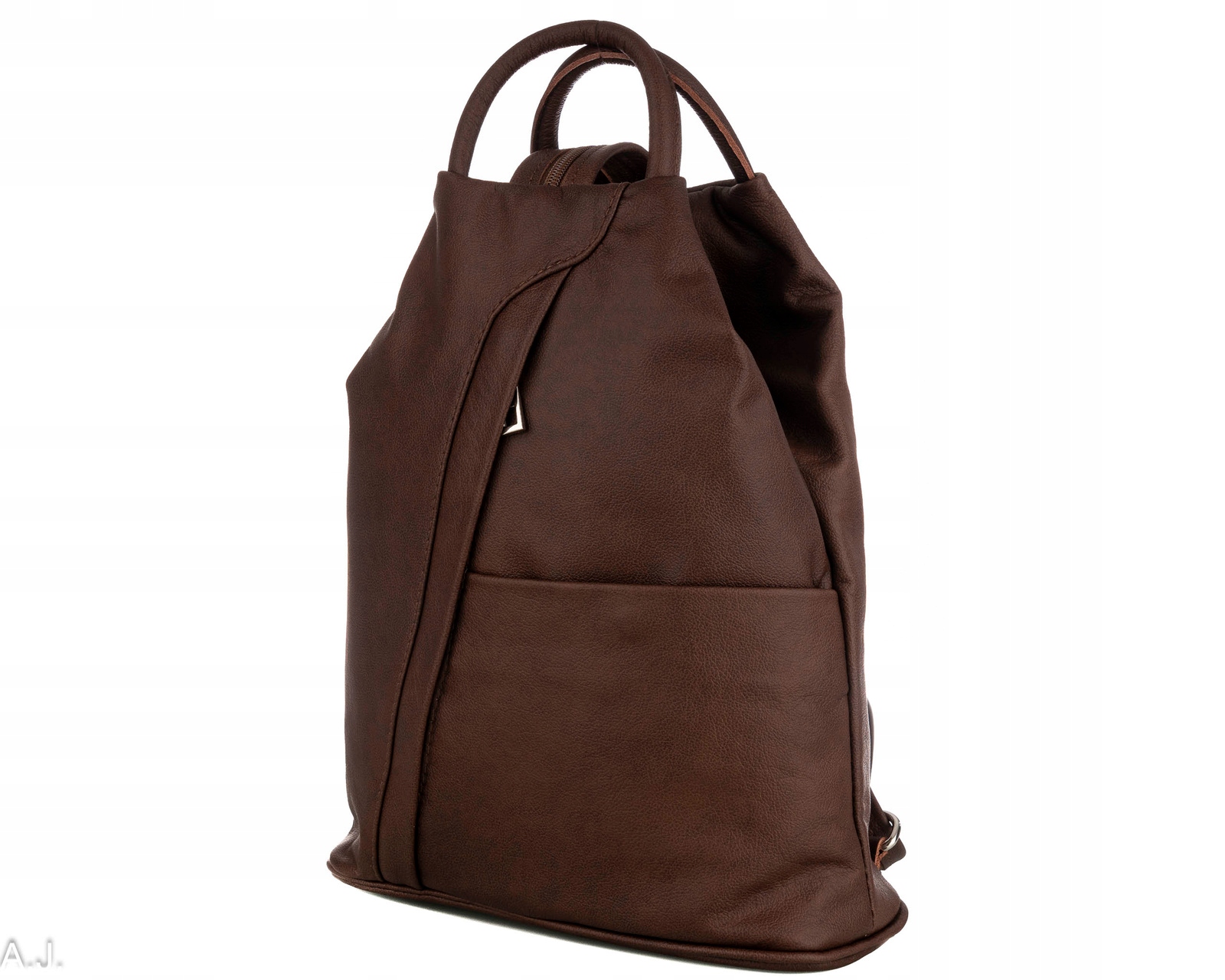 Batoh dámský kožený, lehký, střední, kožený, elegantní, pevná kabelka