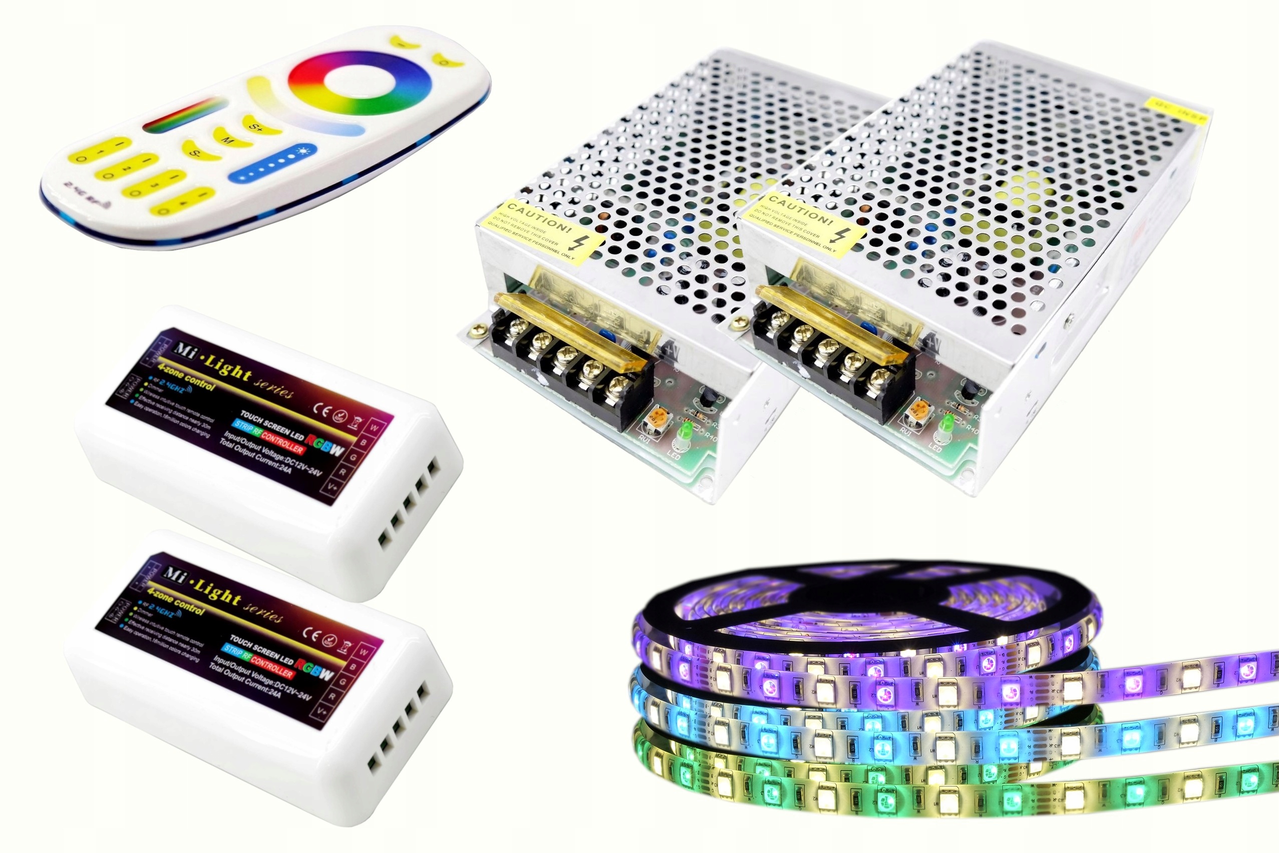 Set Led 5050 Rgbw teplá bílá Mi-Light 15 m