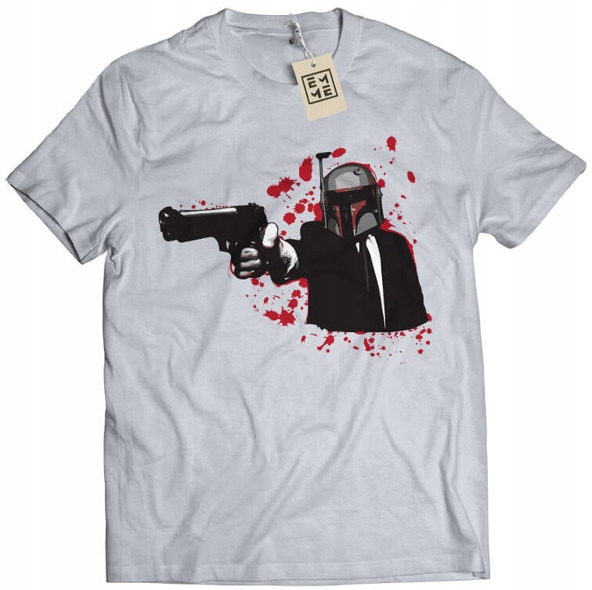 

Koszulka Boba Fett Pulp Fiction parodia szara M
