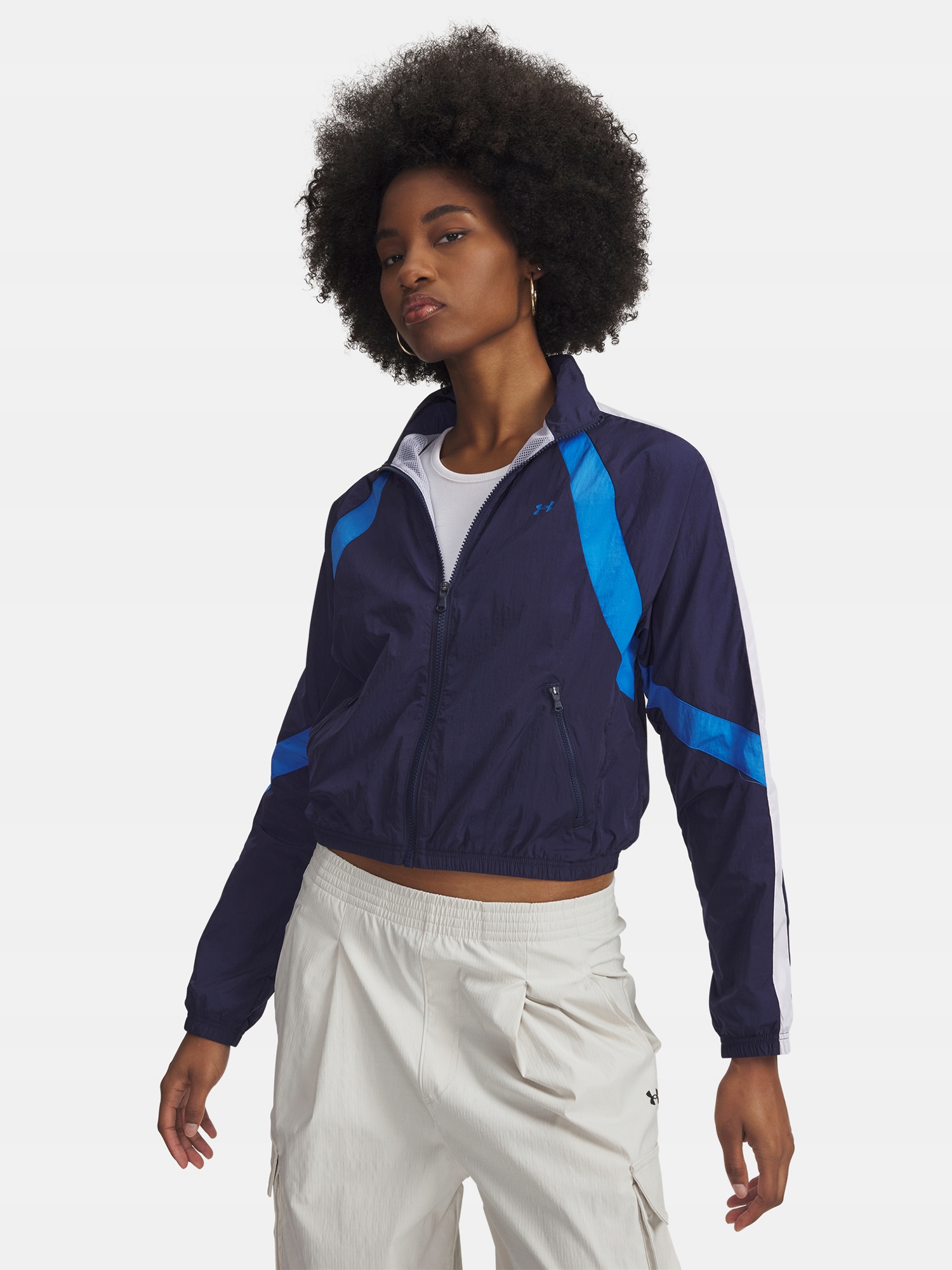 Under Armour Dámská bunda Under Armour Ua Icon Crinkle Jacket-BLU