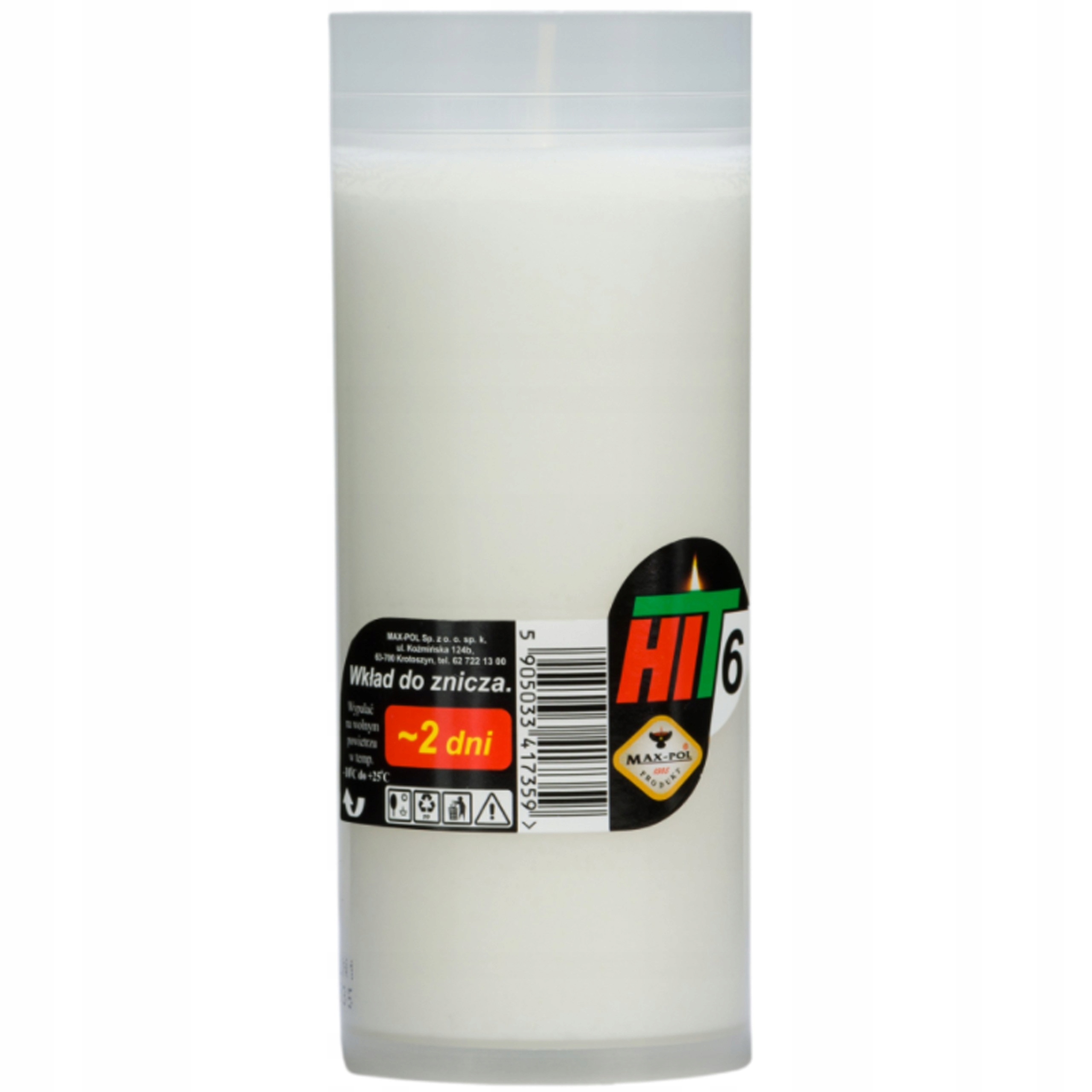 

Wkłady do zniczy parafinowe Max-pol WP-6 24szt