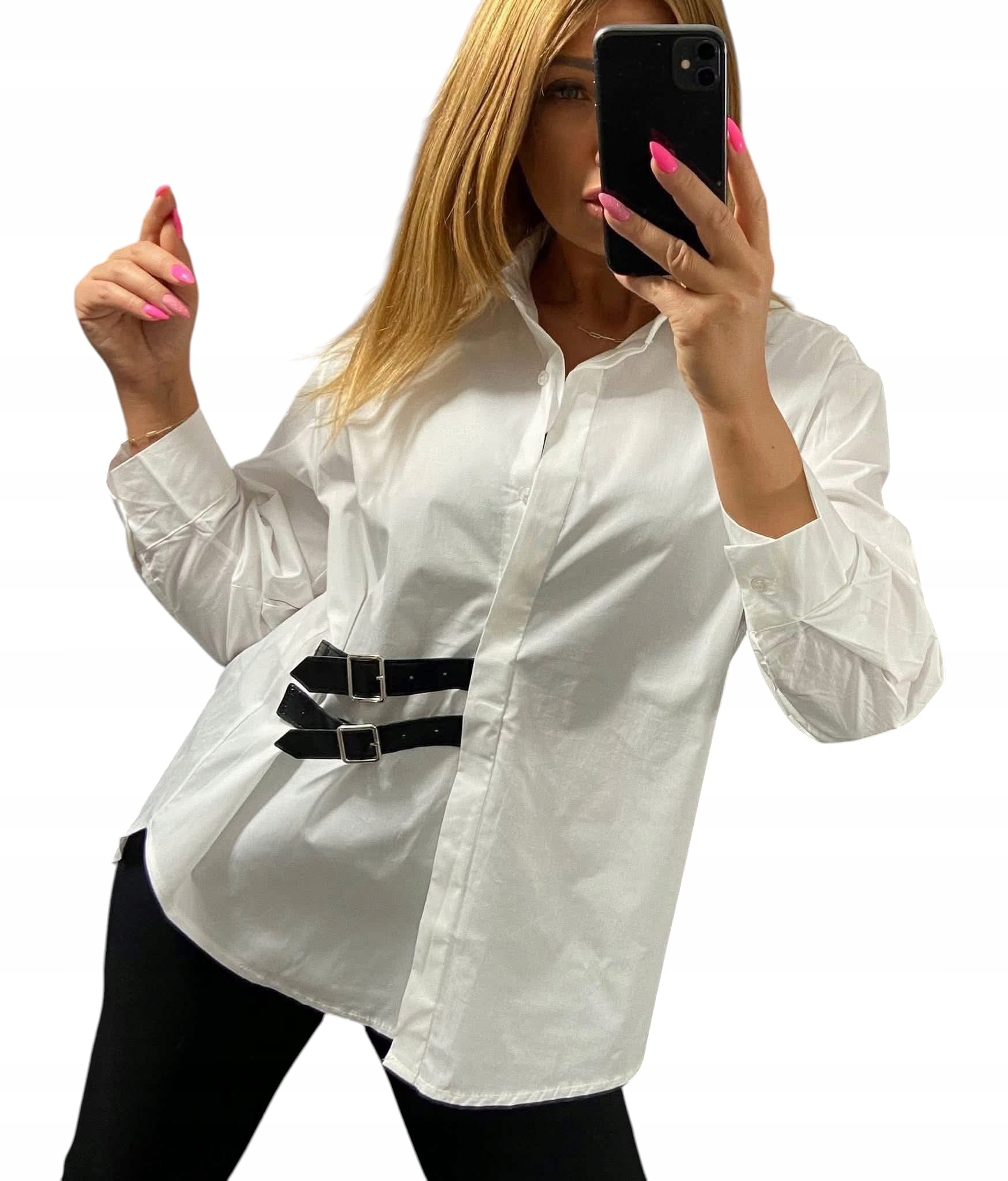 U217 Hladká Košile S Límcem A Vložkou, Bílá vel. 44 (2XL)