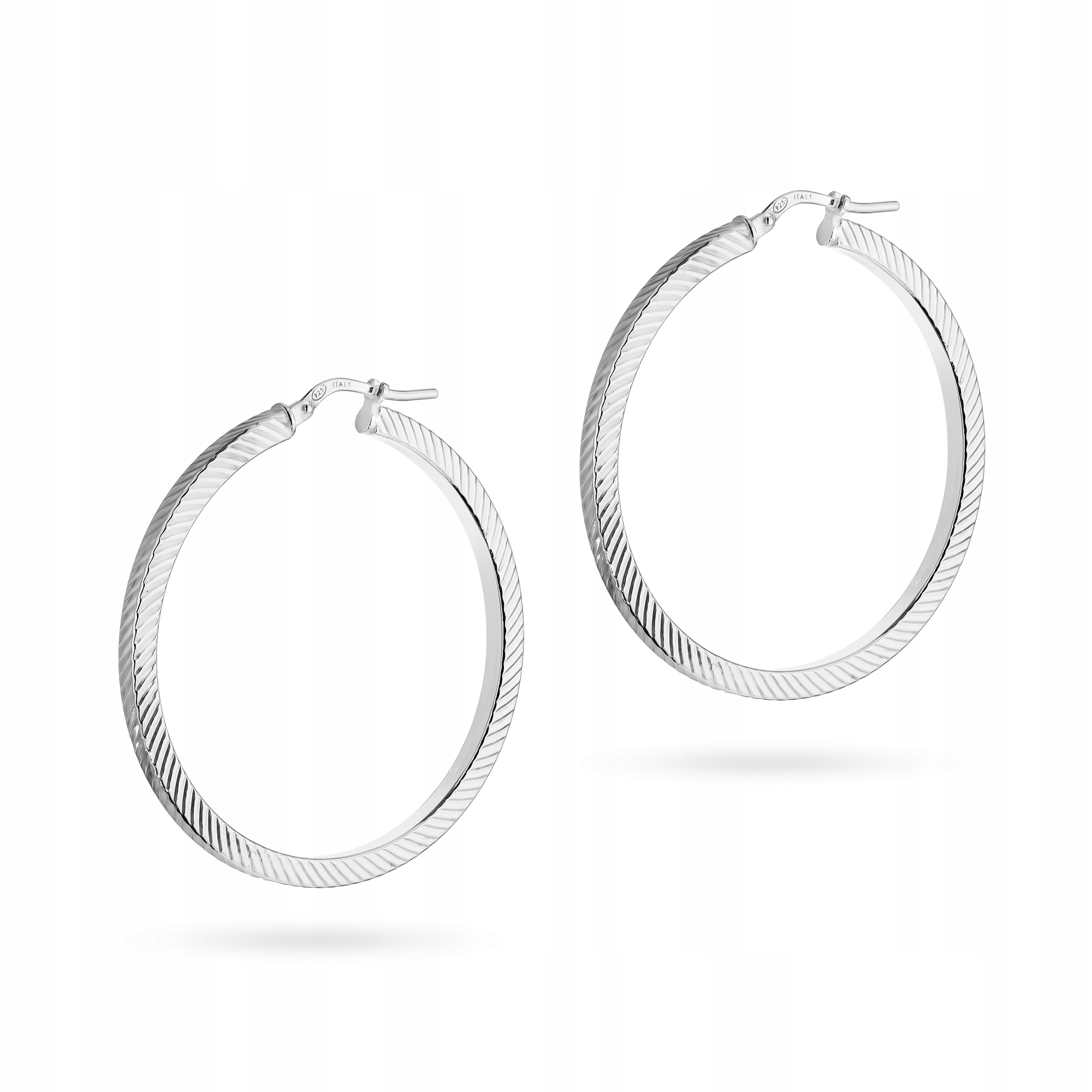Náušnice ryzost 925 Diamantové kroužky 40 mm Strašidelné