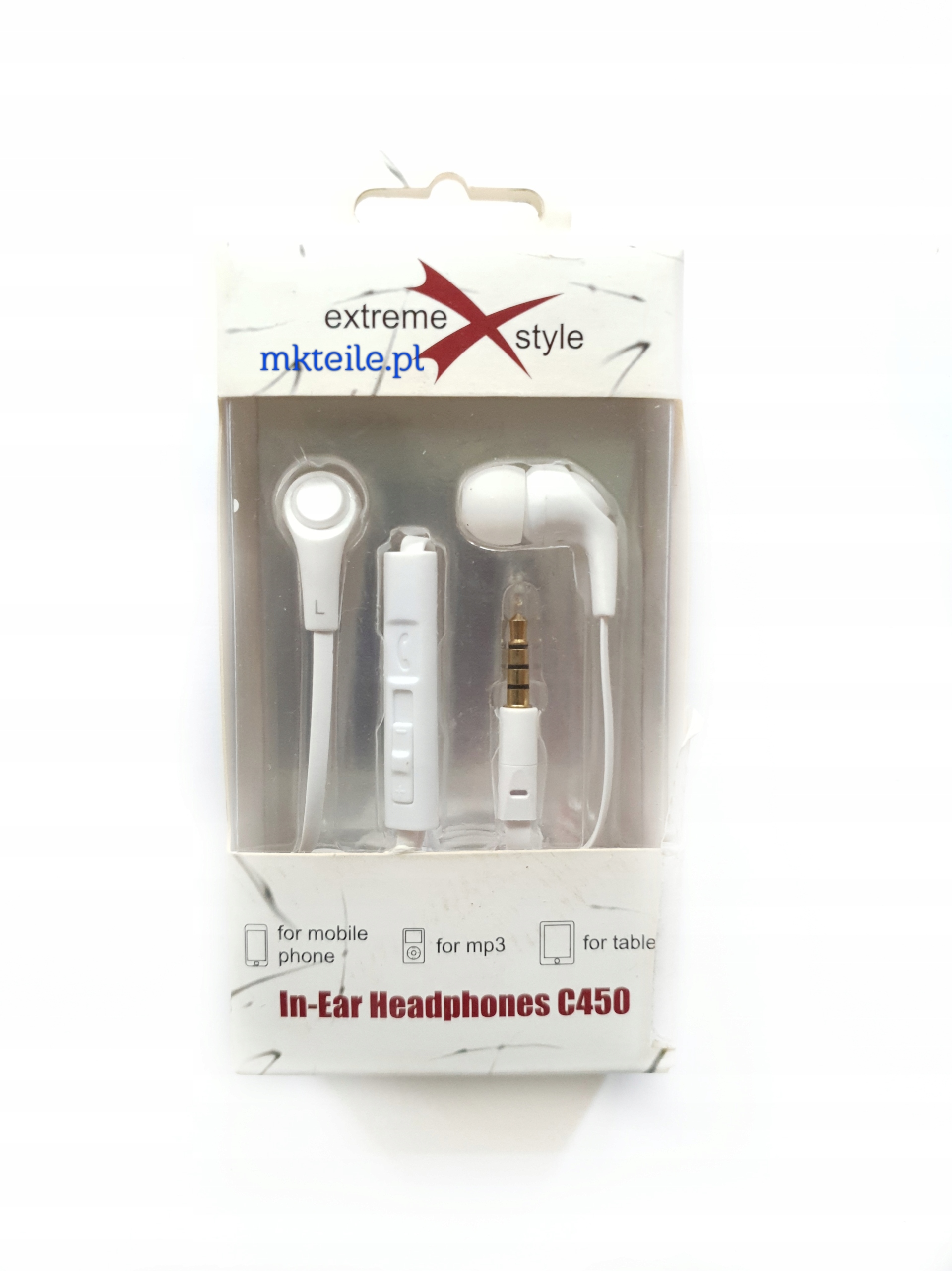 Zestaw słuchawkowy białe C450 Jack 3,5 mm