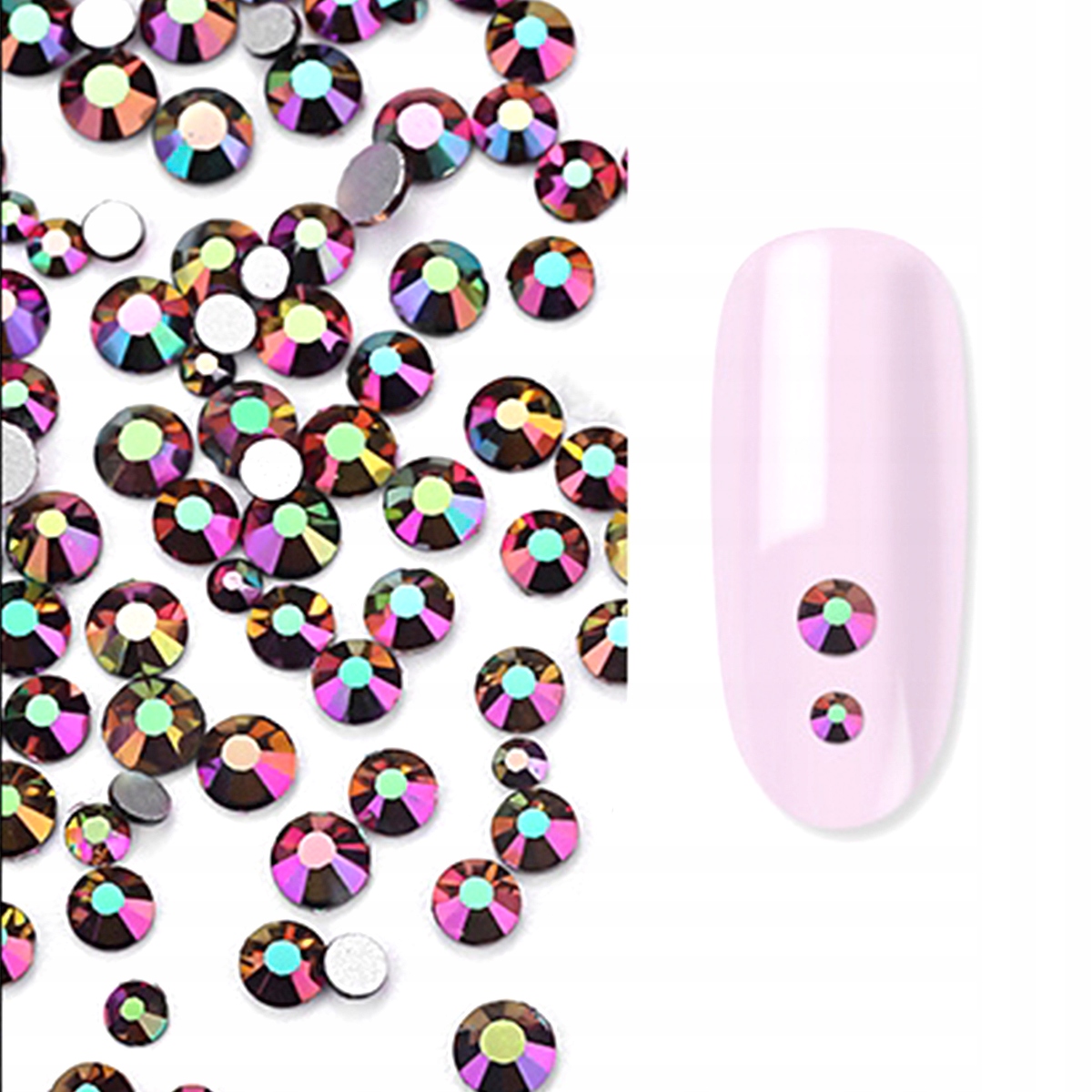 

Cyrkonie 1440 szlifowane na paznokcie Multicolor