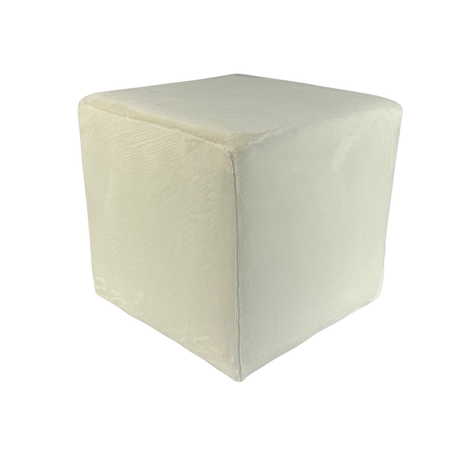 Taburet čtvercová velvet minky béžová barva