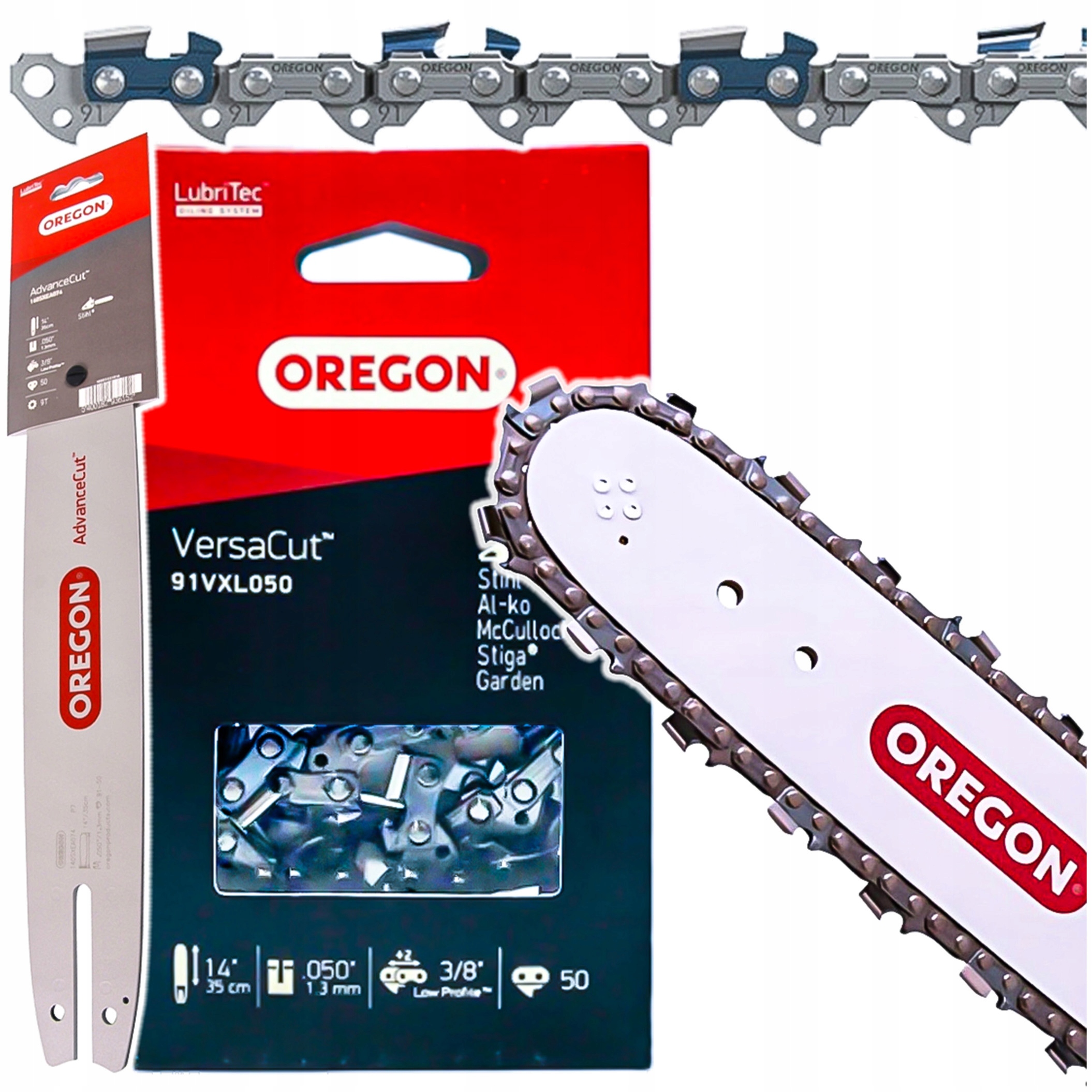 Prowadnica Do Stihl MS230 MS250 MS170 MS180 14" 35CM 3/8" Łańcuch Oregon