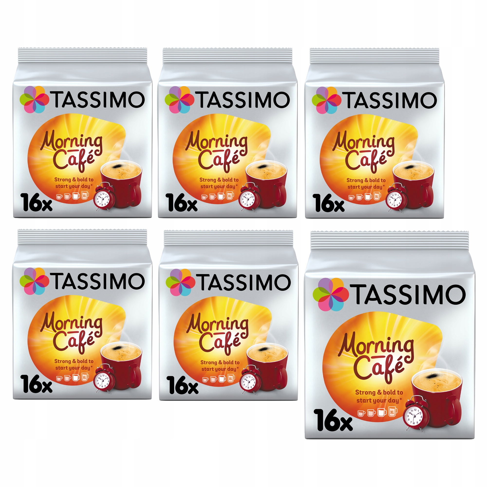 Kapsułki Tassimo Morning Cafe Strong 6x 16szt, 5+1 Gratis! [96 kaw]