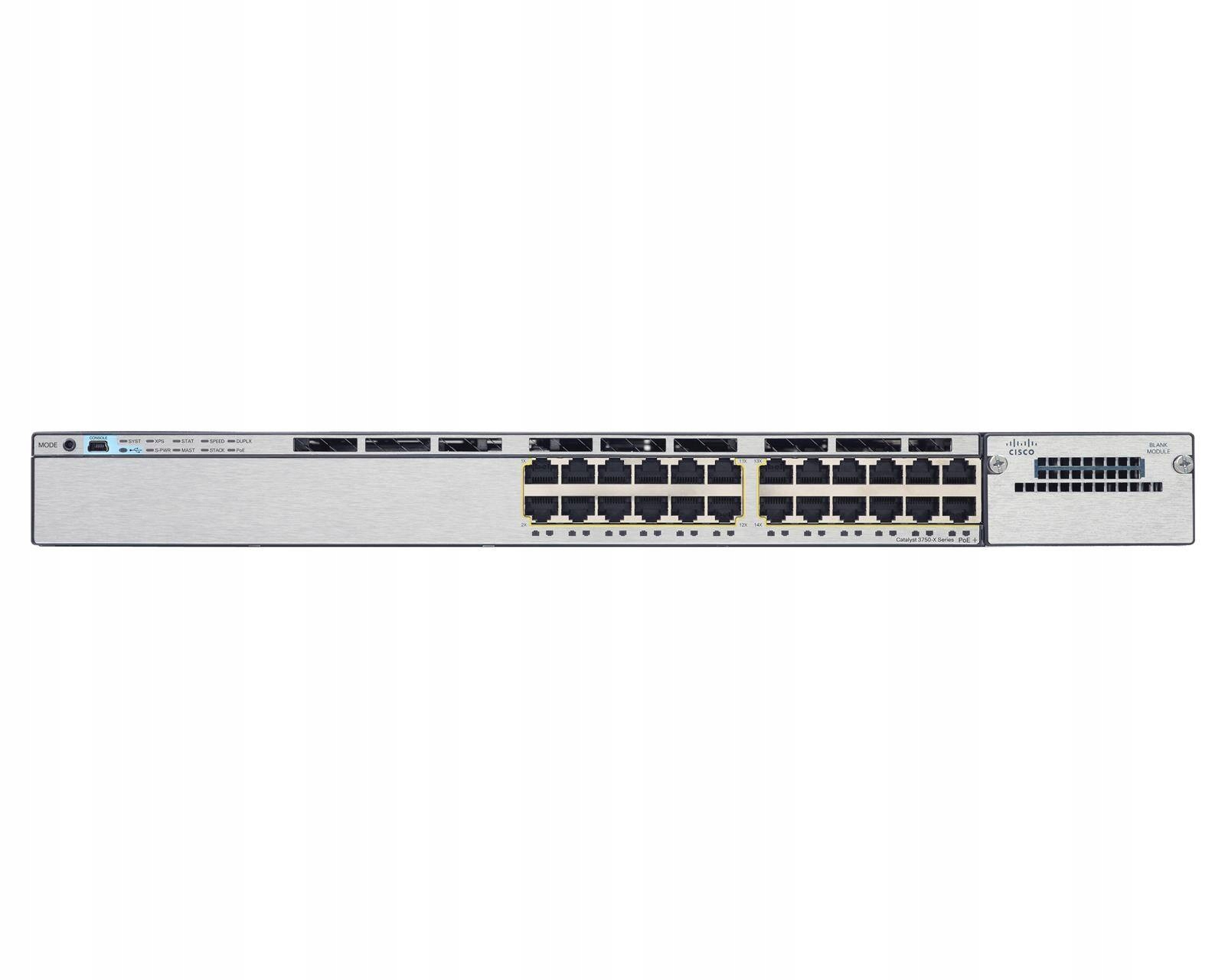 WS-C3750X-24U-S Switch CISCO 24x1G RJ45 UPOE 800W IP Base L3