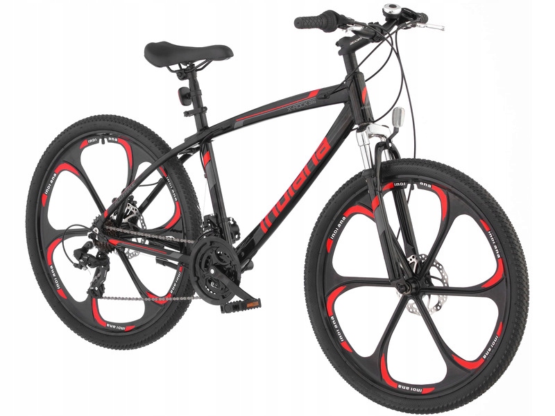Rower górski Mtb Indiana X-Rock 3.6 M17 26 cali męski Czarno-czerwony