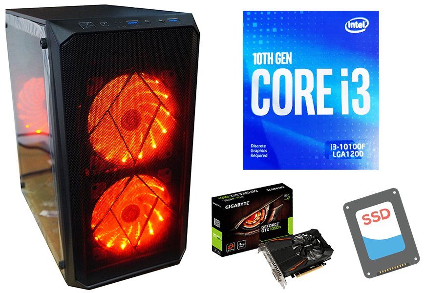 Počítač Hry Core I3 Geforce GTX1050Ti Ssd 16GB
