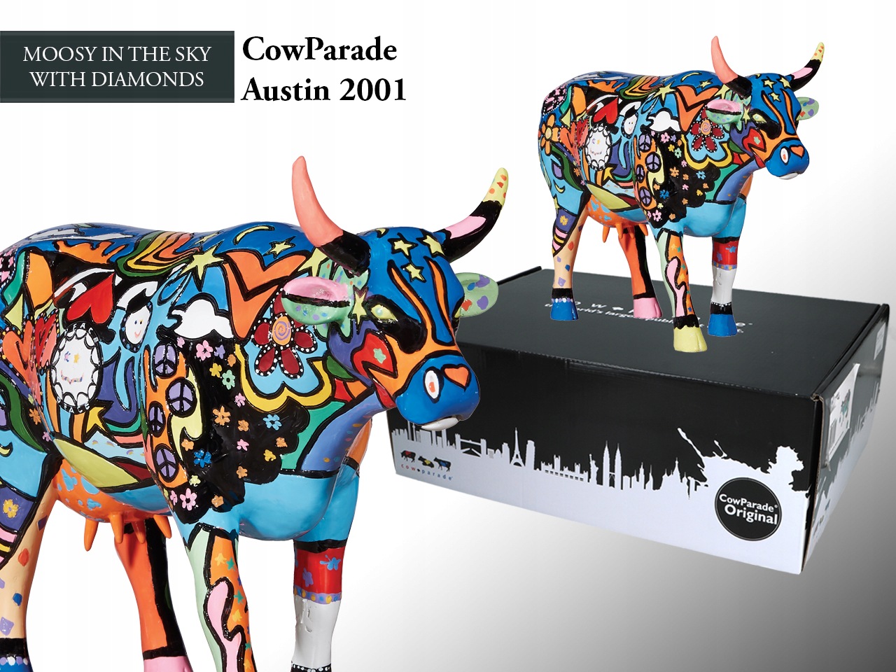 Figurka Krowa Cow Parade Moosy In The Sky Rzeźba Kolekcjonerska