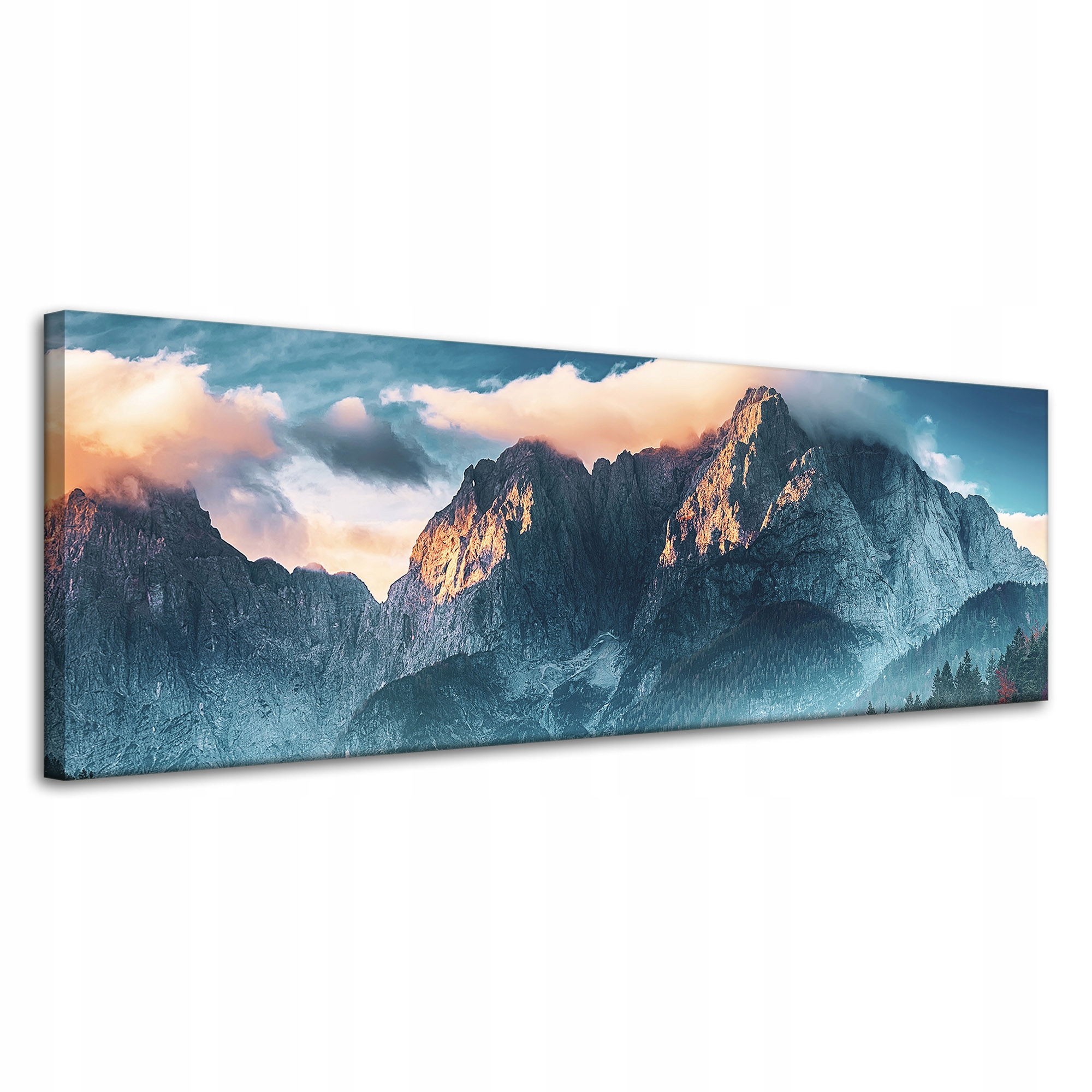 Obraz na plátně Hory Nebe Les Příroda 120x40 cm Ideální jako dárek