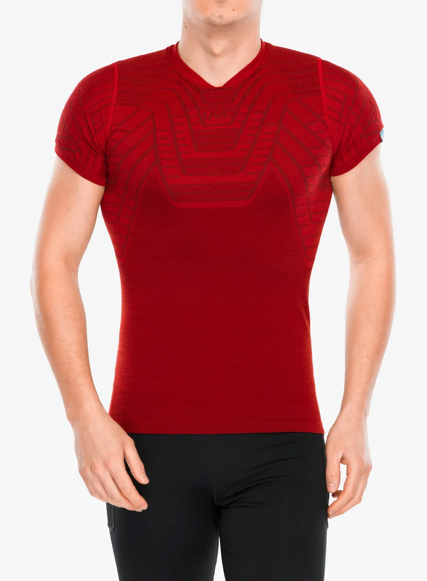 Tričko Uyn Terracross Self Layer Shirt Ss Support Fit tmavě červená S