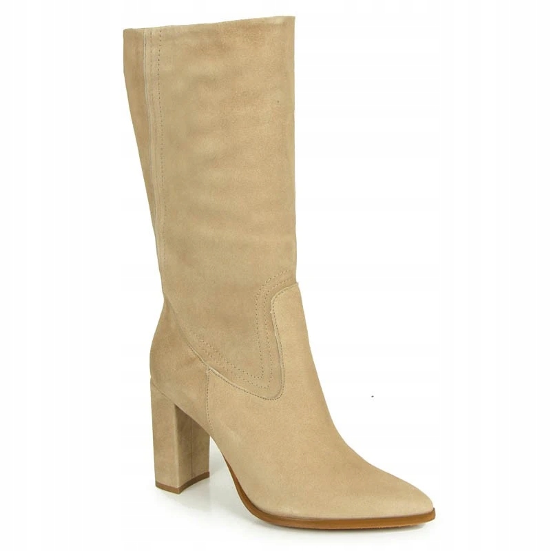 Visconi 1929351/351 Klasické Kozačky Nubuková Kůže Béžová 38