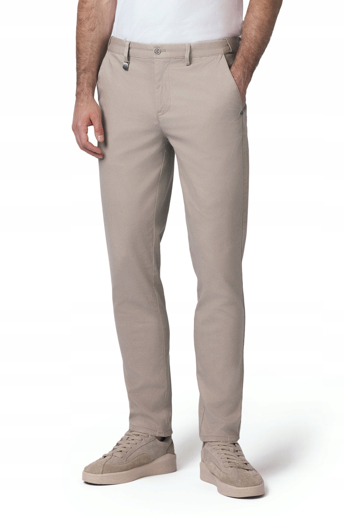 Spodnie Beżowe 2 Chino z Elastycznym Pasem z Bawełną Mikkeli W40/L32