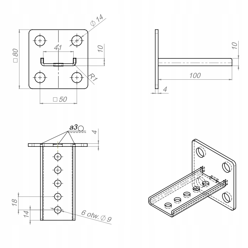 Zestaw 2x regulowany uchwyt do BFT PHOBOS A25 A40 Marka Safe