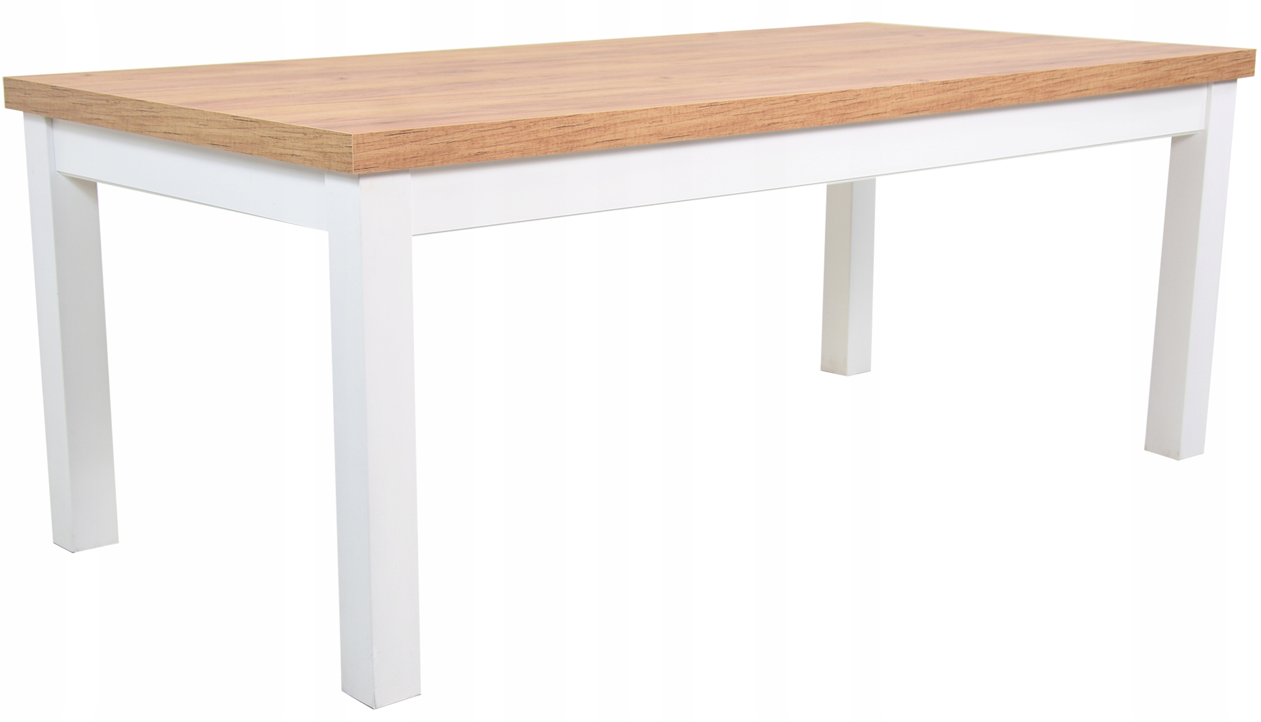 12 krzeseł BIAŁE DREWNIANE i ROZKŁADANY stół do 3m Kolor korpusu stołu biały