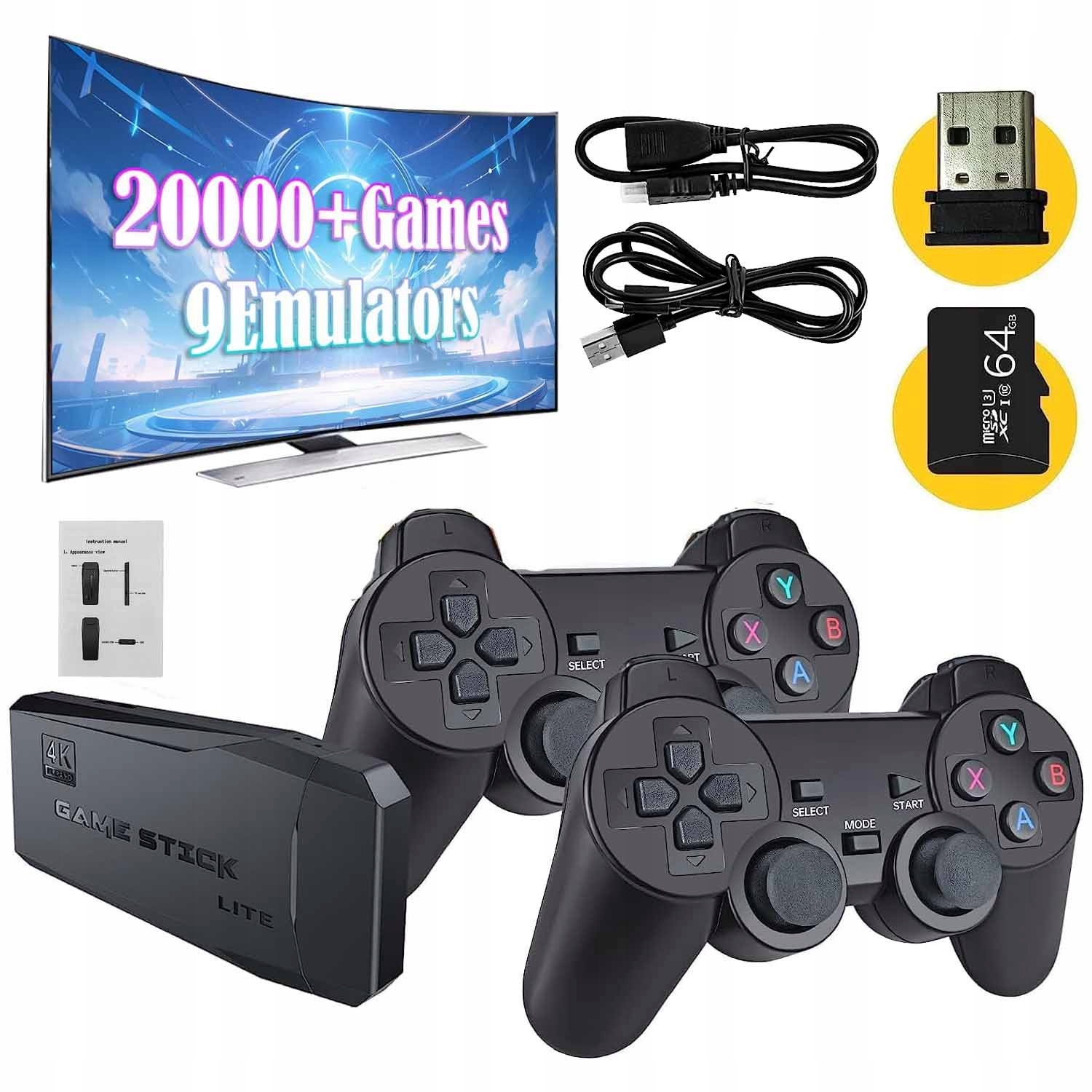 Gra Telewizyjna Konsola Retro Mini 20000 Gry Video Emulator 2 Pady Hdmi