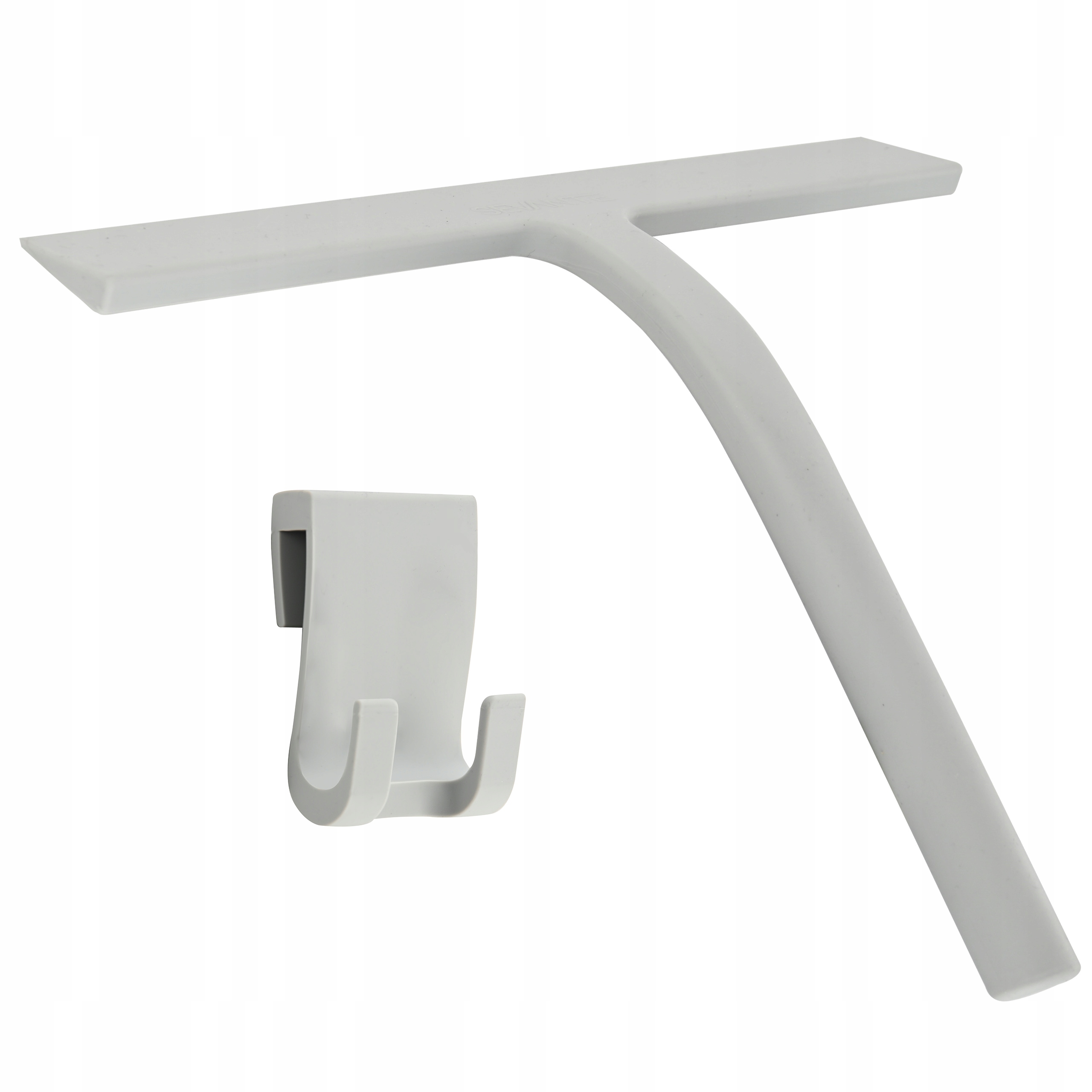 Levně Stěrka na vodu ze skel zrcadel sprchového koutu silikonová šedá 23 cm