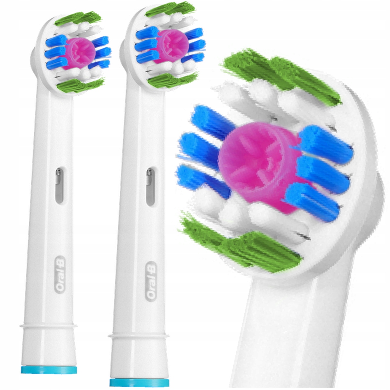 

2 szt. Oryginalne Końcówki Braun Oral-B 3D White