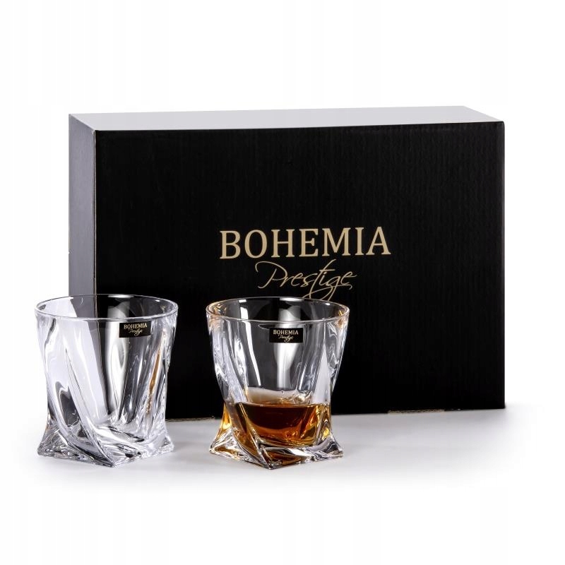 

Szklanki Do Whisky Wody Kryształ Bohemia Quadro