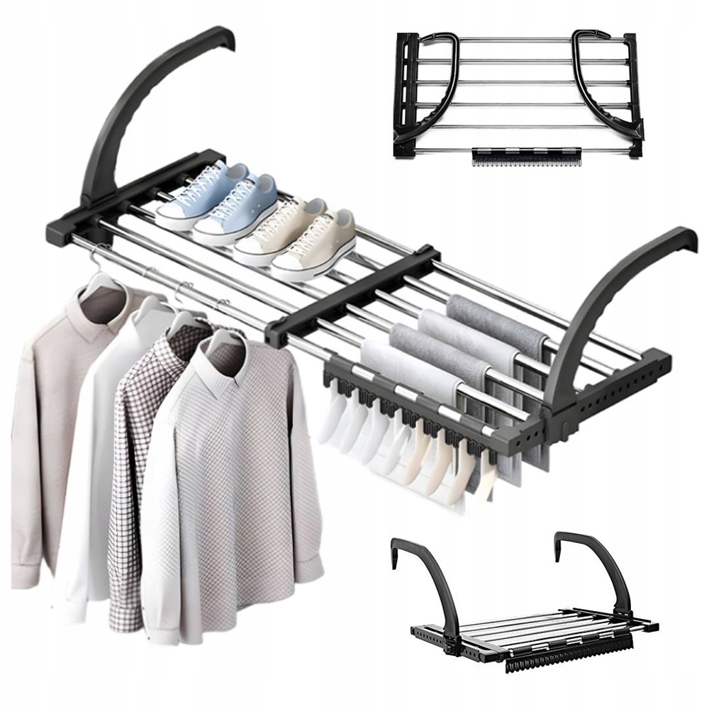 Levně Sušák Na Oblečení A Ručníky Roztahovatelná Do Koupelny, Sprcha Na Balkon