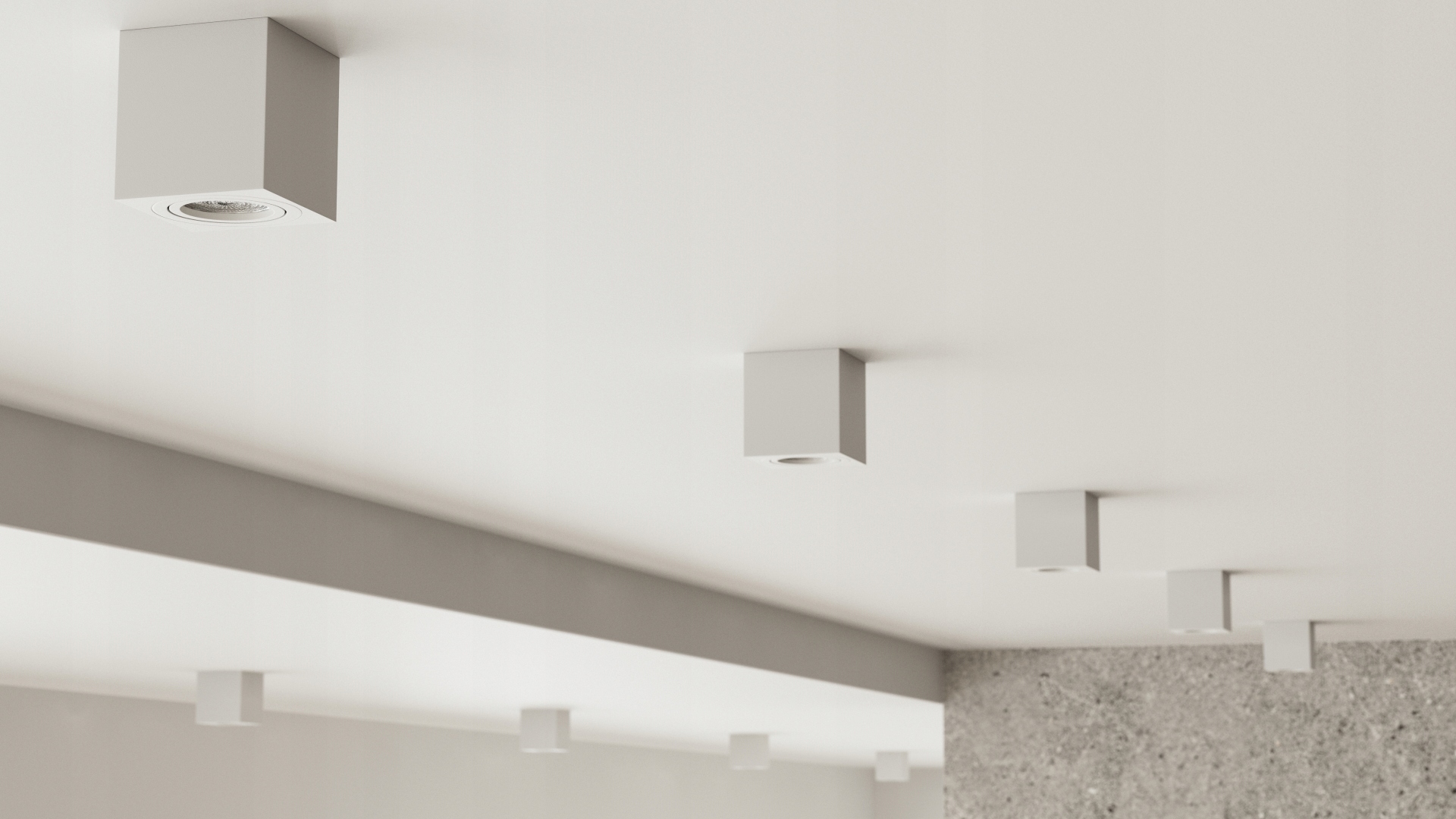 OPRAWA SUFITOWA LED GU10 KWADRATOWA RUCHOMA BIAŁA Zasilanie sieciowe