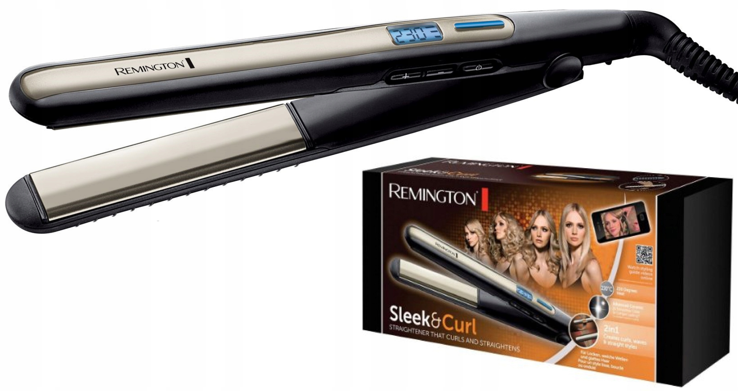 Remington prostownica do włosów S6500 prostuje kręci loki