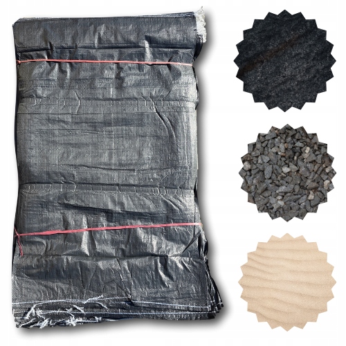 Polypropylenové Sáčky 65X105 Sáček 50 Kg Uhlík Suť Obiloviny 100KS Černé