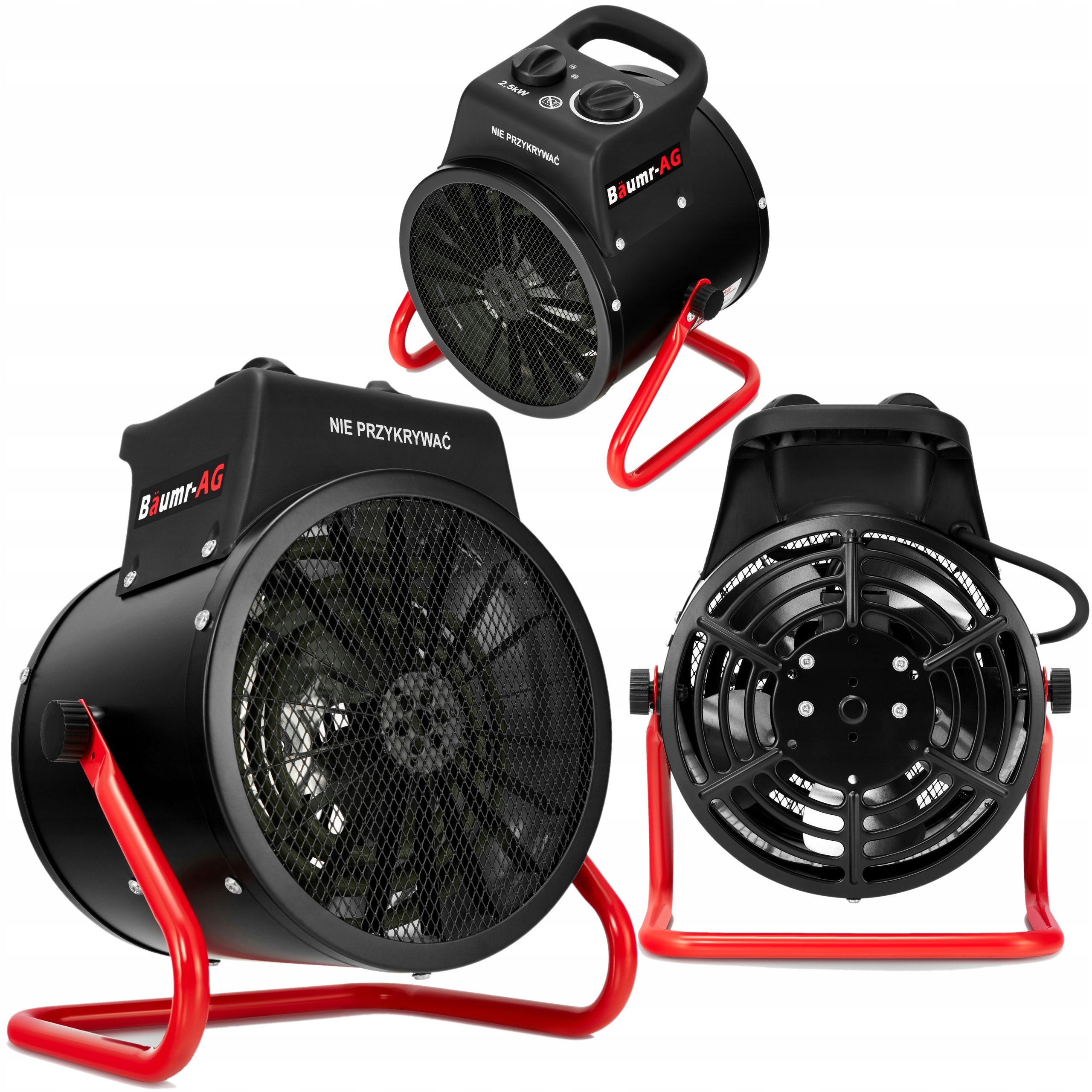 Elektrický ohrievač dúchadla farelka radiátor 2500 W 2,5 kW Tuv Certifikát
