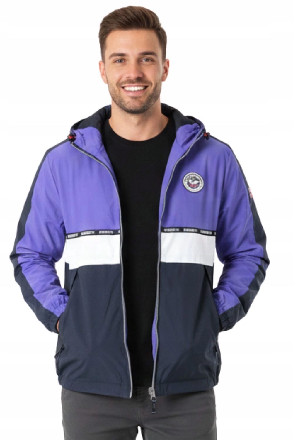Pánská bunda Geographical Norway sportovní větrovka s kapucí vel.