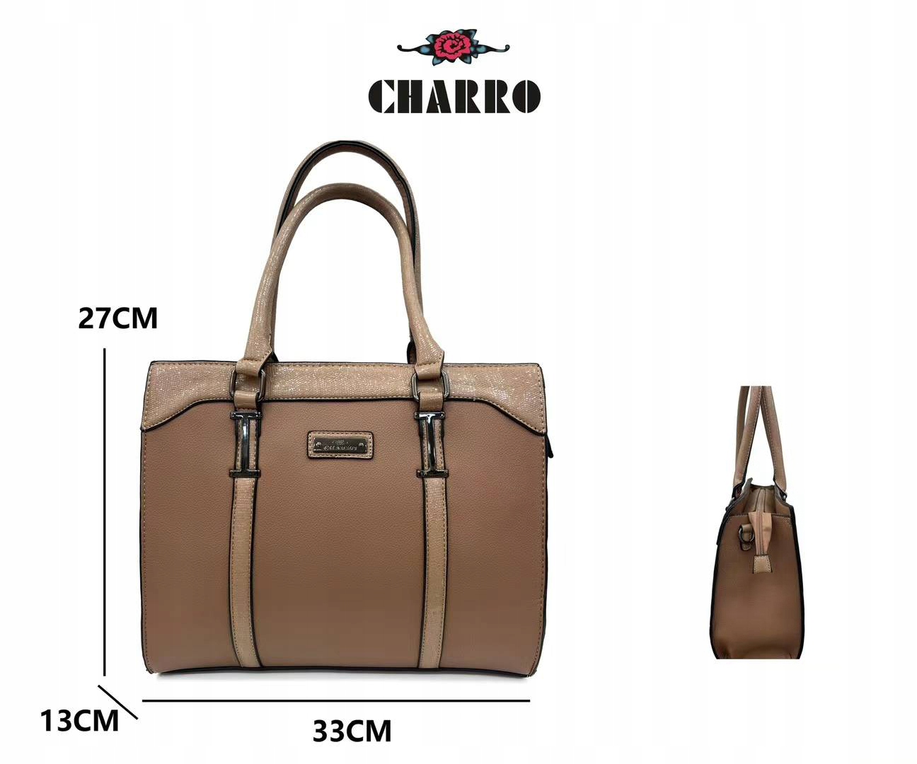 CHARRO Torebka damska żółta teczka listonoszka CH307886 Yellow Kolor żółty