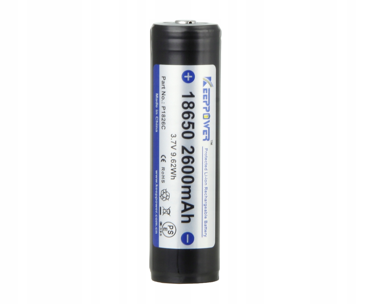 

Kp ICR18650-260PCM 2600mAh Li-ION Protected 3,7V